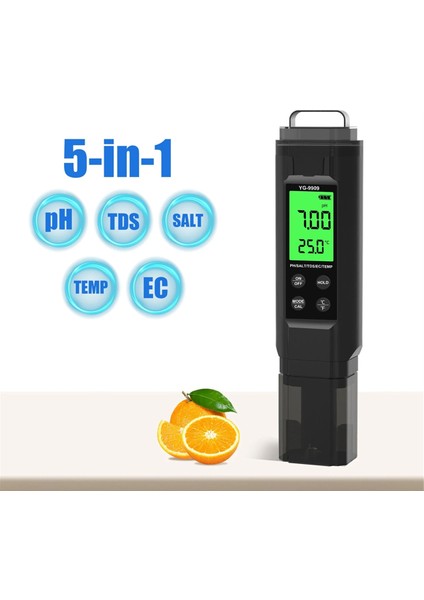 Taşınabilir Su Kalitesi Test Cihazı 5-1 Arada Balık Tankı Ph Meter Tds Test Kalemi Değer Test Cihazı Tuzluluk Sıcaklığı Ölçüm (Yurt Dışından) fiyatları