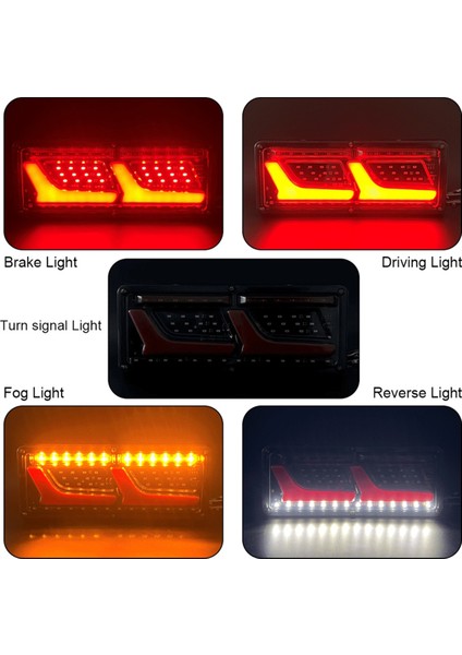 24V Arka Lambalar Kamyon Işıkları Yanıp Sönen Dönüş Sinyal Lambası Römorku LED Sis Konumu Arka Fren Ters Gösterge (Yurt Dışından) fiyatları