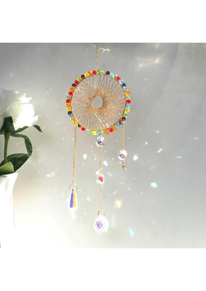 Kristal Suncatchers, El Yapımı Güneş Yakalayıcılar Kapalı Pencere, Güneş Şekli Örgü Açık Hava Asılı Dekorasyon (Yurt Dışından) fırsatları