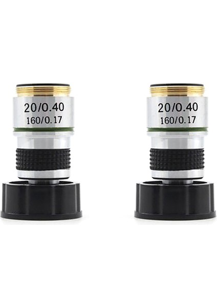 2pcs 185 Mikroskop Objektif 20X Akromatik Objektif Biyolojik Mikroskop Parçaları Aksesuarları (Yurt Dışından)