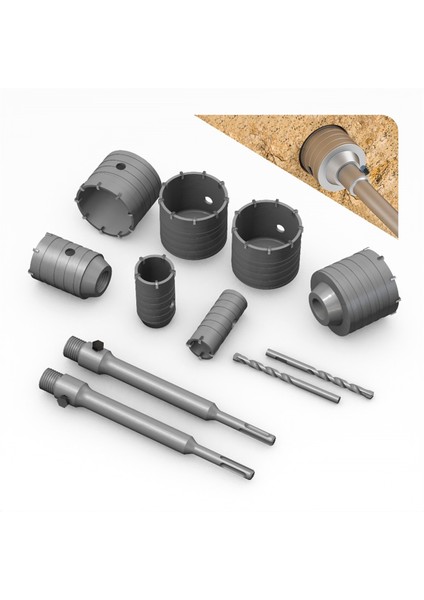 Sds Plus Çekiç Matkapları Duvar Deliği Testere Matkap Bit Set Kesici Aletleri Yuvarlak Şaftlı Beton Çimento Taş Deliği Açıcı, 30MM (Yurt Dışından) fiyatları