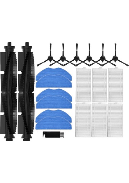 360 S8, S8 Plus Robot Vakum Temizleyici Aksesuarları Için Yedek Yedek Parçalar Ana Yan Fırça Filtre Mop Bez (Yurt Dışından)