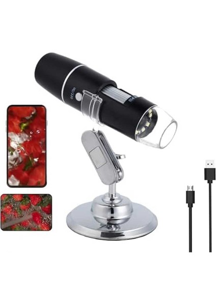 Kablosuz Dijital Mikroskop, Elde Taşınan USB Teftiş Kamerası 50X-1000X Stand, Android, Mac, Bilgisayar Için Büyütme (Yurt Dışından)