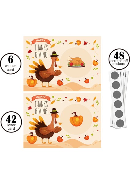 Şükran Partisi Çizik Oyunu Hindi Kartları Tatil Şenlikli Çekiliş Biletleri (Yurt Dışından) fiyatları