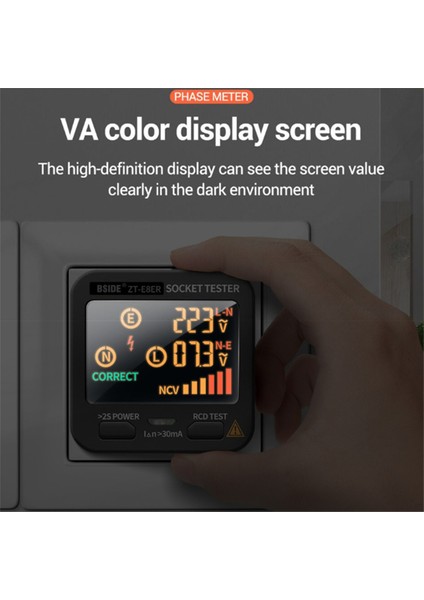 Bıde ZT-E8ER Soket Tester Akıllı Voltaj Dedektörü Çıkış Denetleyicisi Abd Fişi (Yurt Dışından) indirimleri