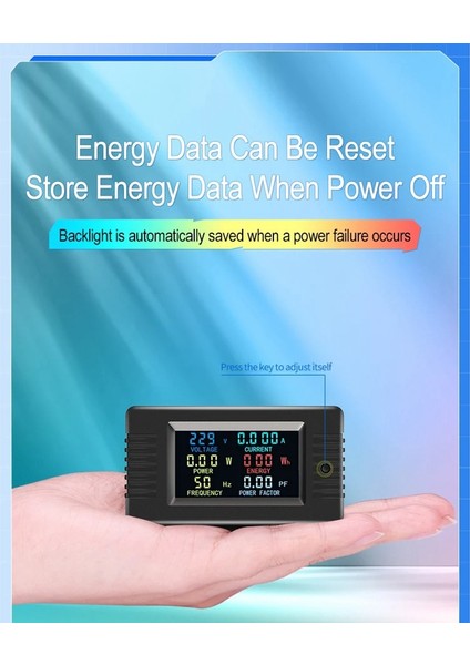 Peacefair PZEM-022-VH Tek Fazlı 6in1 Ac Volt Amp Ölçer Renk Ekranı Frekans Güç Faktörü Wattmetre Güç Ölçer 10A 2200W (Yurt Dışından) indirimleri