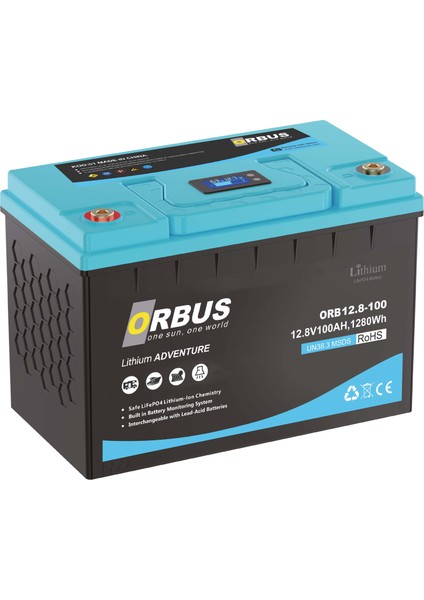 Orbus 12.8V 100Ah Lityum Akü