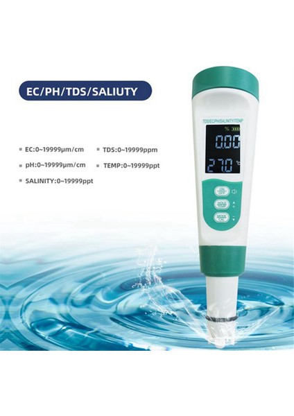 5-1 Arada Su Kalitesi Test Kalemi Ses Modeli Ec Asitlik Ph Metre Tds Tuzluluk Metre Su Kalitesi Test Cihazı (Yurt Dışından) fiyatları