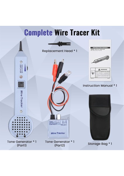 Ton Jeneratör Kiti, Tel Izleyici Devre Test Cihazı, Ton ve Prob Kiti, 200EP Kablo Test Cihazı, Ağ Kabloları Harmanlama (Yurt Dışından) modelleri