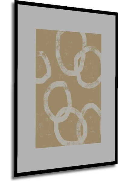 Dekoratif Ahşap Dikdörtgen Tablo Soyut Daireler Çerçeve Görünümlü modelleri