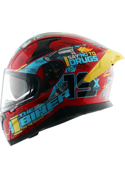 Apex Full Face Kapalı Kask Blue Red fiyatları