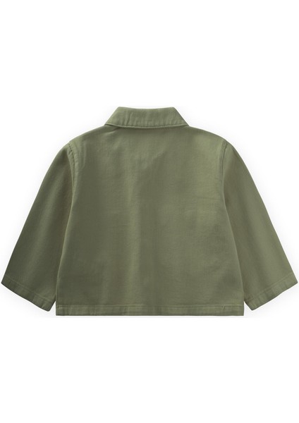 Büyük Çift Cepli Gabardin Ceket 2-7 Yaş Haki Yeşil fiyatları