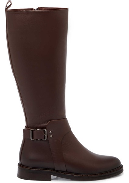 Kahve Hakiki Deri Kadın Klasik Çizme - K24K1CM67629-A24 modelleri