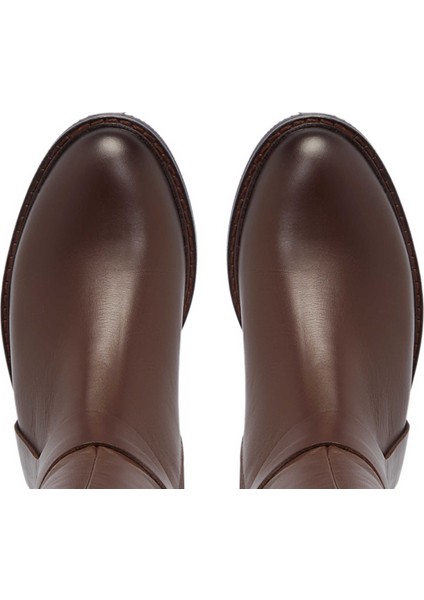 Kahve Hakiki Deri Kadın Klasik Çizme - K24K1CM67629-A24 indirimleri