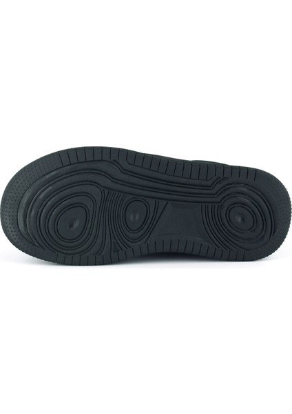 Siyah Vegan Yuvarlak Burun Bağcıklı Flatform Taban Günlük Sneaker Spor Ayakkabı modelleri