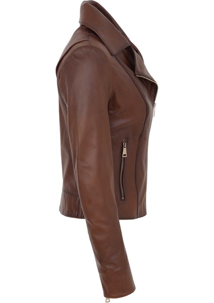 Taba Hakiki Deri Kadın Hakiki Deri Biker Mont - K25KDM320479-R46 modelleri