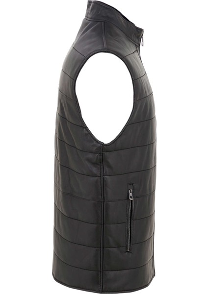 Siyah Hakiki Deri Erkek Hakiki Deri Yelek - E25KDY310616-Q3H modelleri