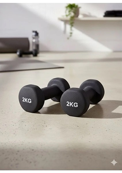 Vinly Neoprene Kaplamalı Döküm Demir Dambıl Estetik Soft Pilates Fitness Ağırlığı 2 Adet x 2 kg modelleri