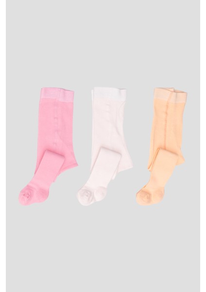 3 Adet Pamuklu Kız Bebek ve Çocuk Külotlu Çorap