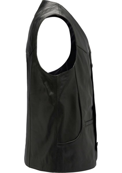 Siyah Hakiki Deri Erkek Hakiki Deri Yelek - E25KDY310617-Q3H modelleri