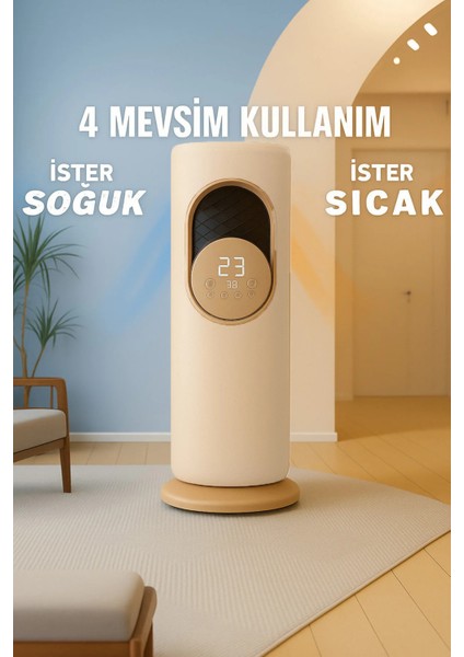 Uzaktan Kumandalı Portatif Soğutucu – 4 Mevsim Isıtma ve Soğutma Özellikli Akıllı Hava Üfleyici modelleri