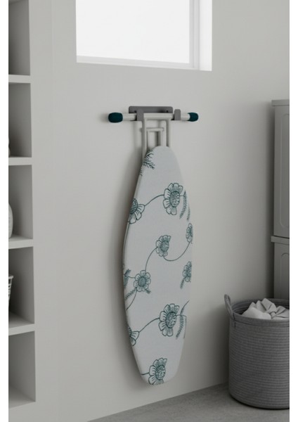 Duvara Monte Metal Ütü Masası Askılığı Çamaşır Odası Düzenleyici