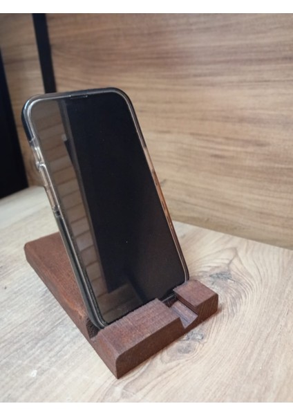 Tüm Modellere Uyumlu Masa Üstü Ahşap Telefon Standı- Tutucu fırsatları