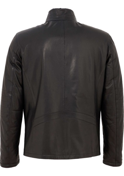 Siyah Hakiki Deri Erkek Hakiki Deri Mont - E23BKM310468-Q3H fırsatları