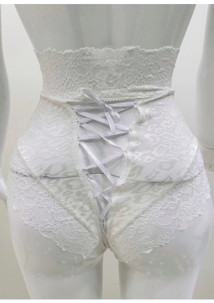 Ekru Dantelli Yüksek Bel Külot VENÜS-K1012 indirimleri