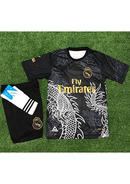 Real Madrid 2023/24 Yeni Sezon Dragon ( Ejderha) Desenli Cristiano Ronaldo Çocuk Forması 4'lü Set fiyatları
