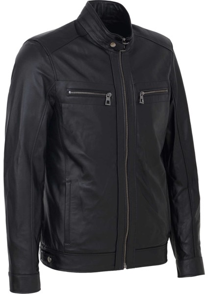 Siyah Hakiki Deri Erkek Hakiki Deri Mont - E25KDM310604-Q3H fiyatları