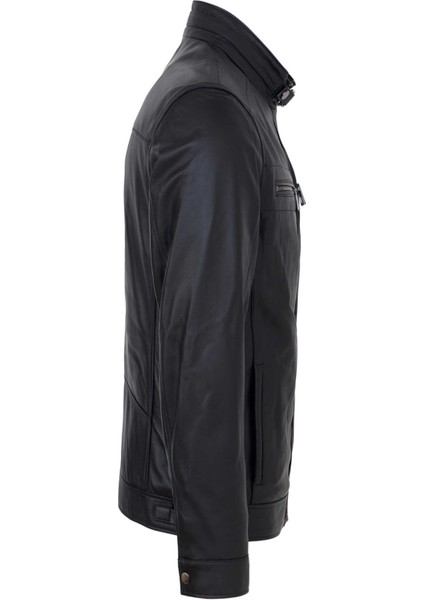 Siyah Hakiki Deri Erkek Hakiki Deri Mont - E25KDM310604-Q3H modelleri