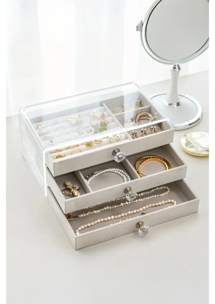 Üç Katlı Takı Organizeri