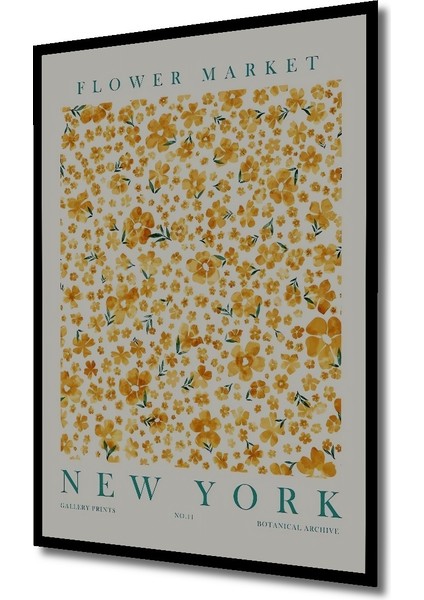 Çerçeve Görünümlü Çiçek Pazarı New York Dekoratif Ahşap Mdf Ev Duvar Tablo Dikdörtgen Ev Duvar Tablo fiyatları