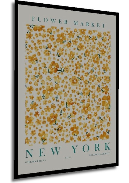 Çerçeve Görünümlü Çiçek Pazarı New York Dekoratif Ahşap Mdf Ev Duvar Tablo Dikdörtgen Ev Duvar Tablo modelleri