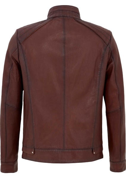 Kahve Hakiki Deri Erkek Hakiki Deri Mont - E23BDM310454-R4W