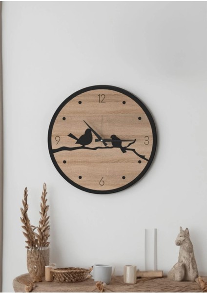 Modern Ahşap Duvar Saati Sağlam **çok Şık** ve Birarada..no:69 fiyatları