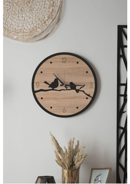 Modern Ahşap Duvar Saati Sağlam **çok Şık** ve Birarada..no:69 modelleri