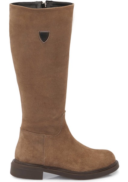 Vizon Hakiki Süet Deri Kadın Casual Çizme - K24K1CM67745-A02 modelleri