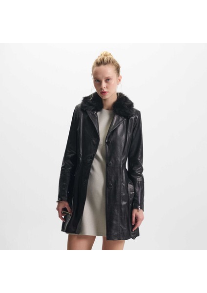Siyah Hakiki Deri Kadın Hakiki Deri Mont - K25KDM320476-Q3H modelleri