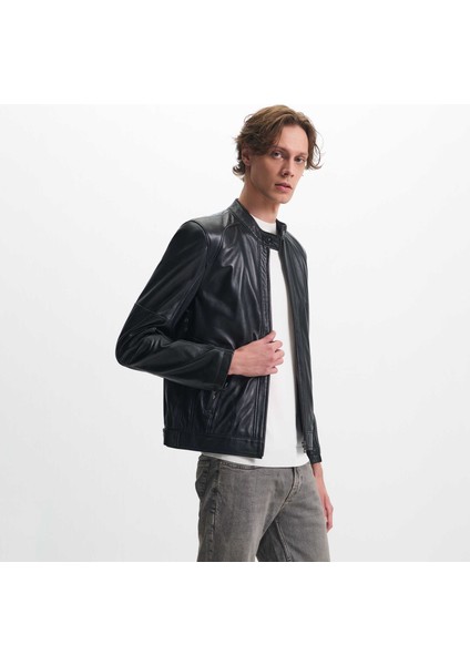 Siyah Hakiki Deri Erkek Hakiki Deri Mont - E25KDM310605-Q3H fiyatları