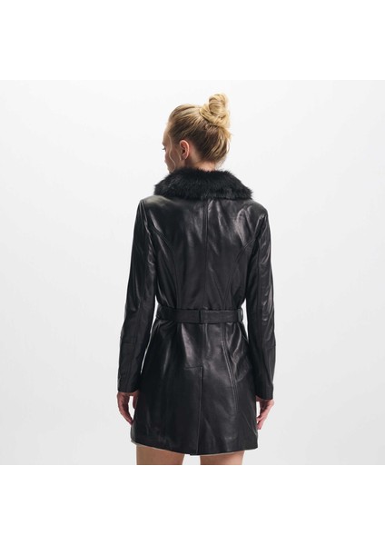 Siyah Hakiki Deri Kadın Hakiki Deri Mont - K25KDM320476-Q3H fırsatları