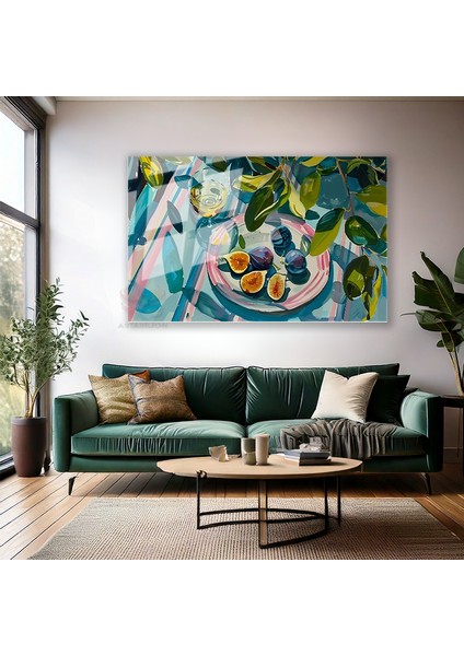 Cam Yatay Duvar Tablosu Cam Incir Tabagi Ev Ofis Salon Modern Duvar Tablosu modelleri