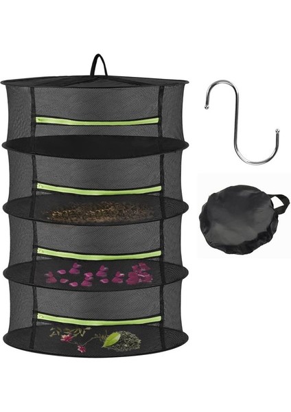 4 Seviyeli Bitki Kurutma Filesi Siyah Tianzerun (Yurt Dışından)