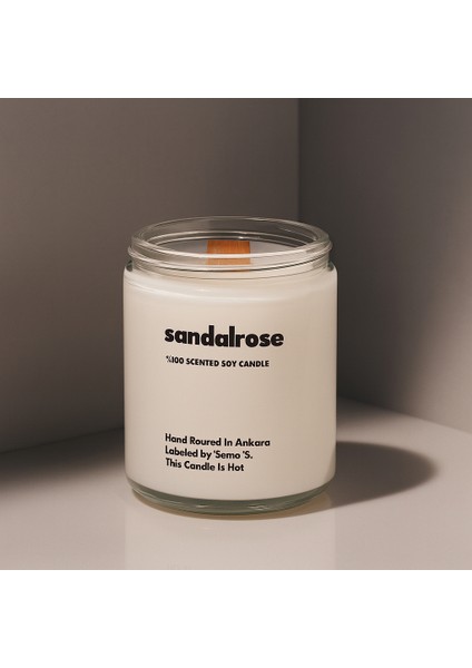 : Sandalrose : Cam Kavanozda Kokulu %100 Soya Mum (Sandal, Gül, Musk, Çiçeksi) fiyatları
