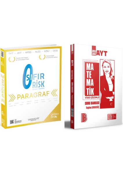Paragraf Sıfır Risk ve Benim Hocam AYT Matematik Tamamı Video Çözümlü Soru Bankası 2026