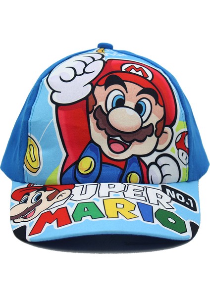 Süper Mario Karikatür Şapka Çocuk Seyahat Tente Güneş Kremi Beyzbol Şapkası (Yurt Dışından)