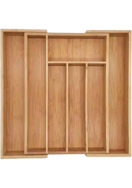 Mutfak Bambu Ayarlanabilir Çekmece Içi Ölçü Ayarlı Kaşıklık 5-7 Bölmeli