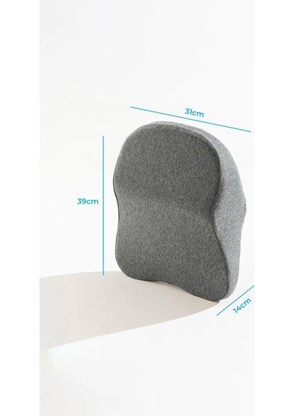 Ortopedik Visco Ofis Araba Koltuk Boyun Yastığı 39X31X14 cm