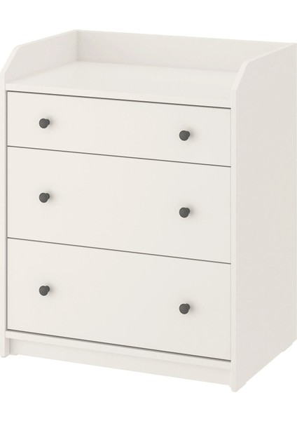 Hauga 3 Çekmeceli Şifonyer Beyaz 70 x 84 cm